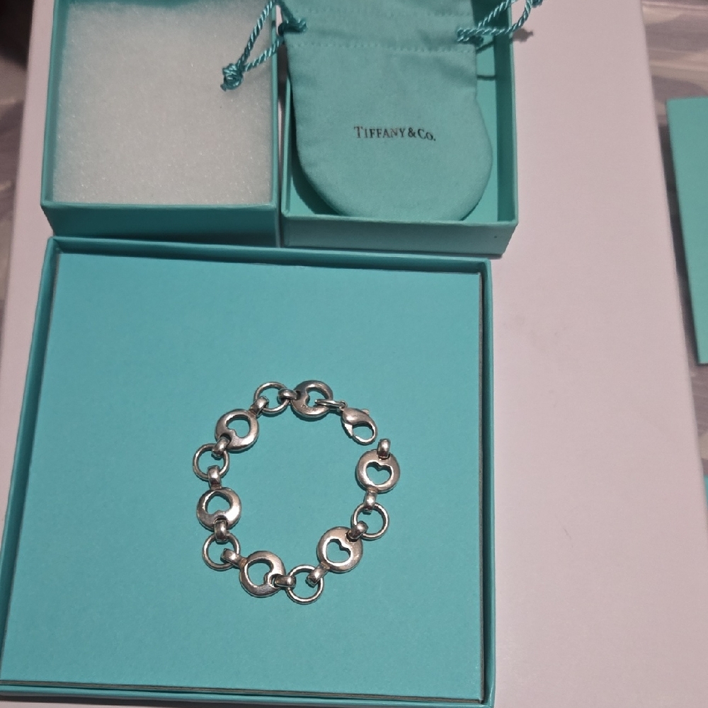 Tiffany & Co. Silver Heart Link Bracelet
